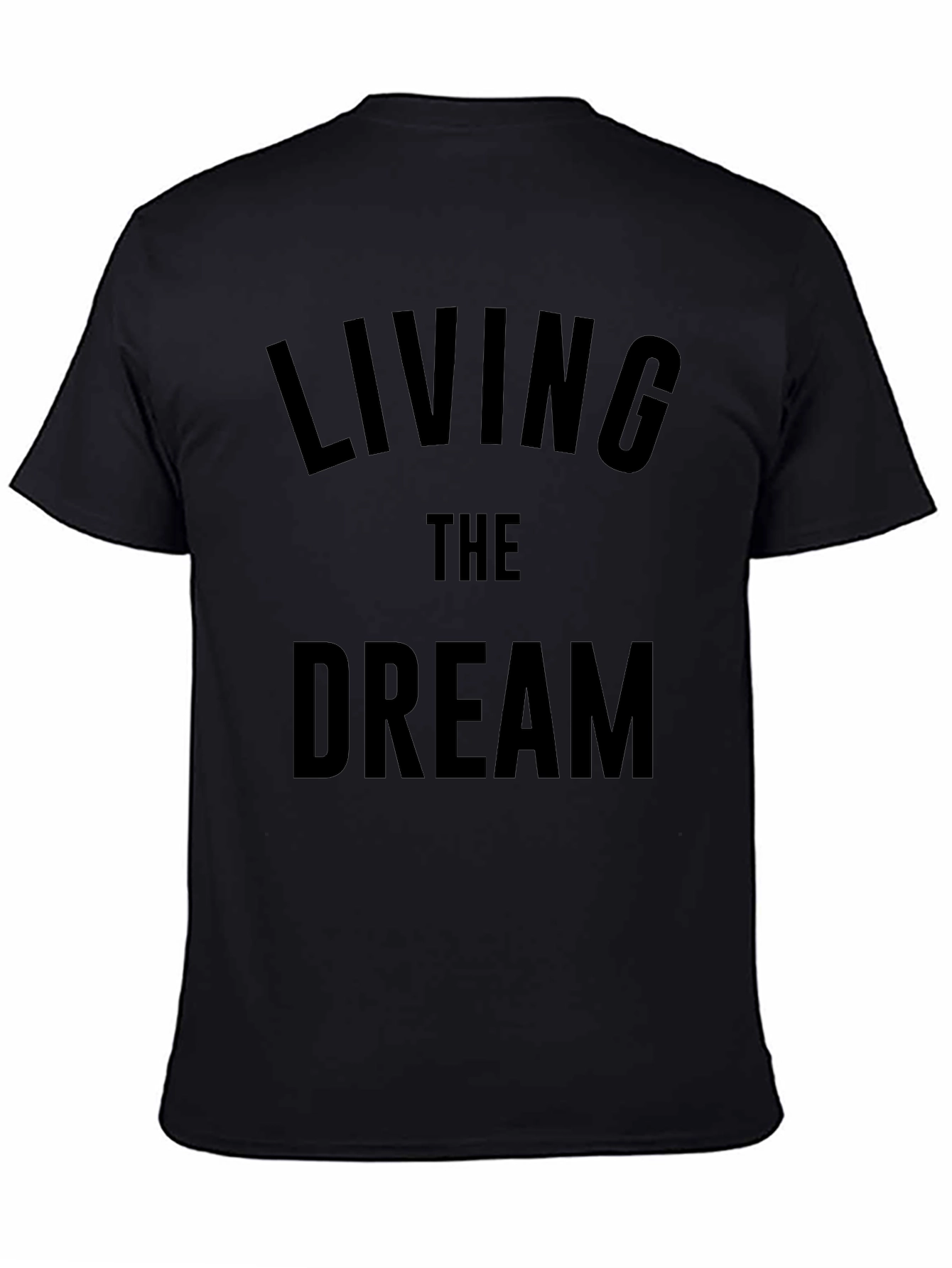 Living The Dream Graphic Tee - Mens Black T-Shirt