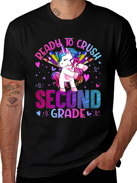 Ready to Crush Second Grade Unicorn T-Shirt