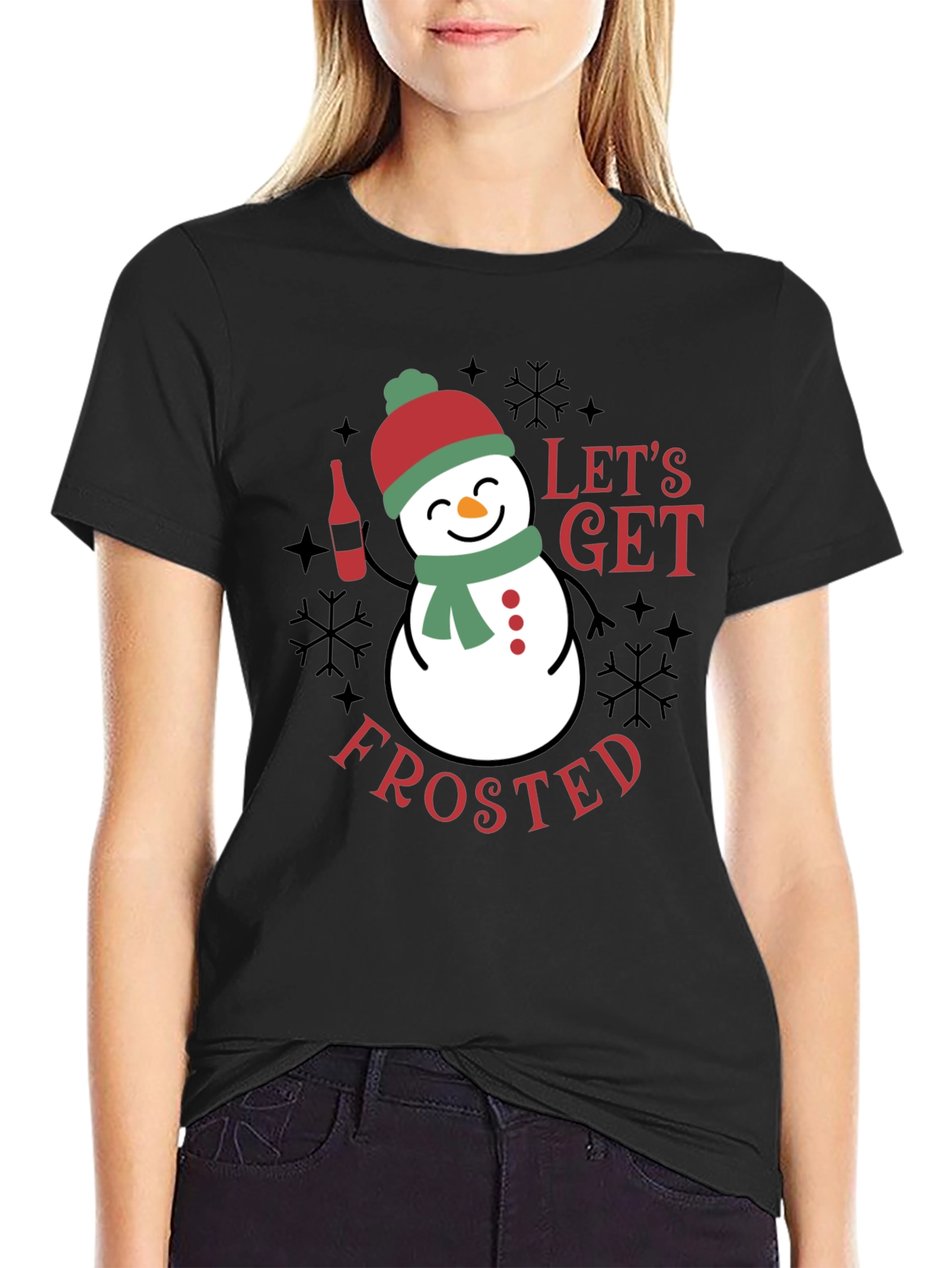 Lets Get Frosted T-Shirt - Festive Holiday Apparel