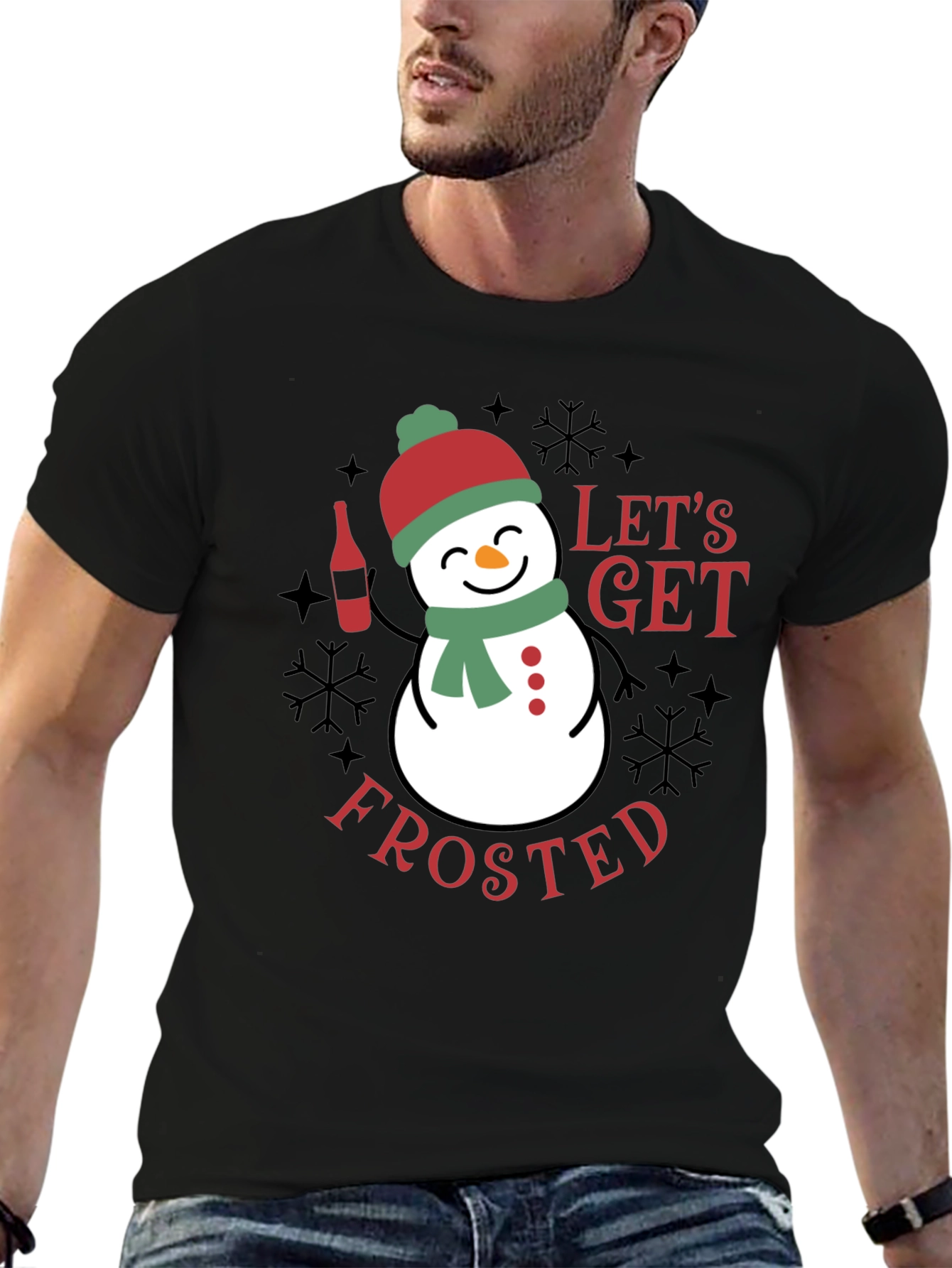 Lets Get Frosted T-Shirt - Festive Holiday Apparel