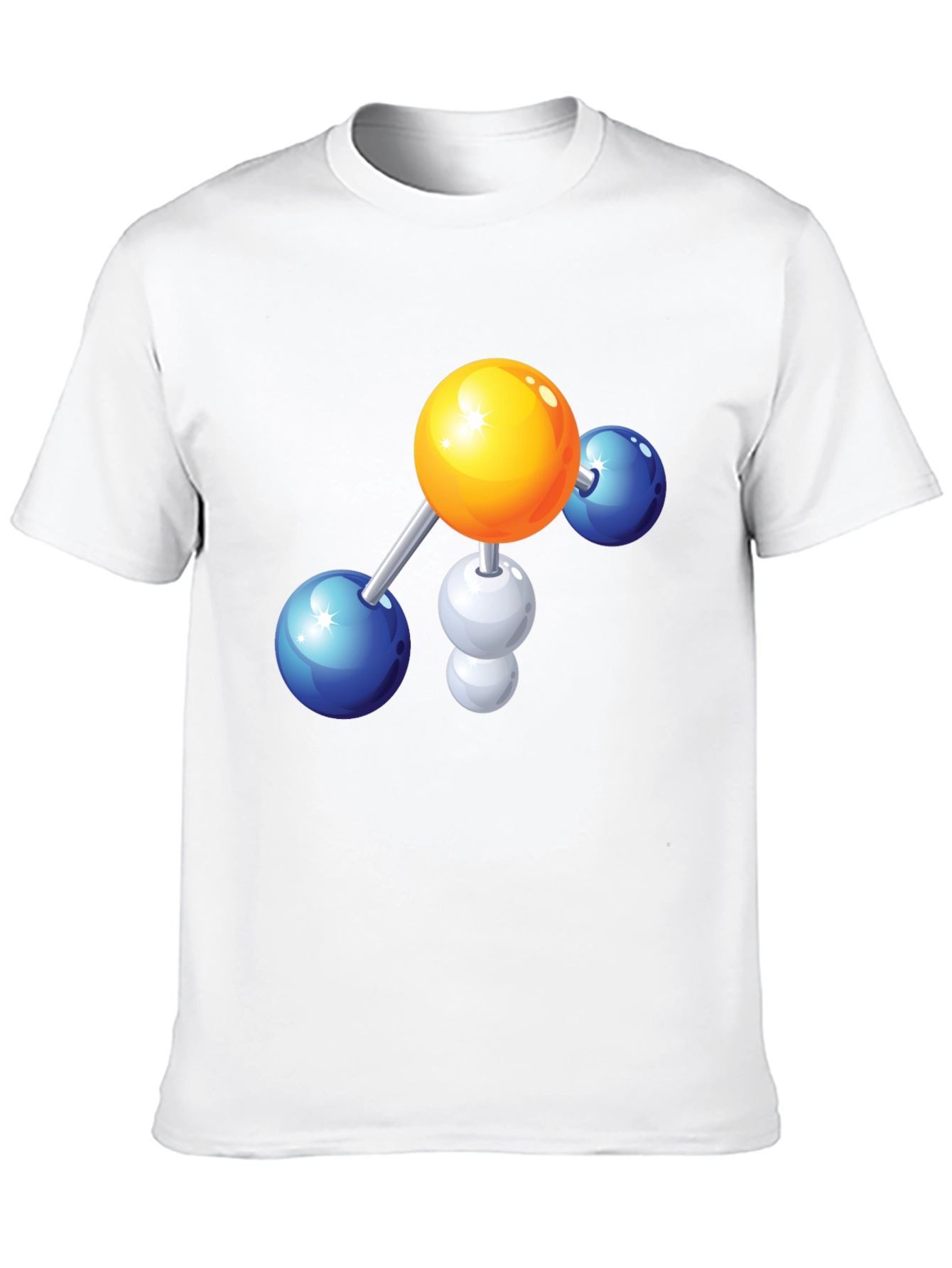 Science Molecule Graphic Tee - Black Cotton T-Shirt