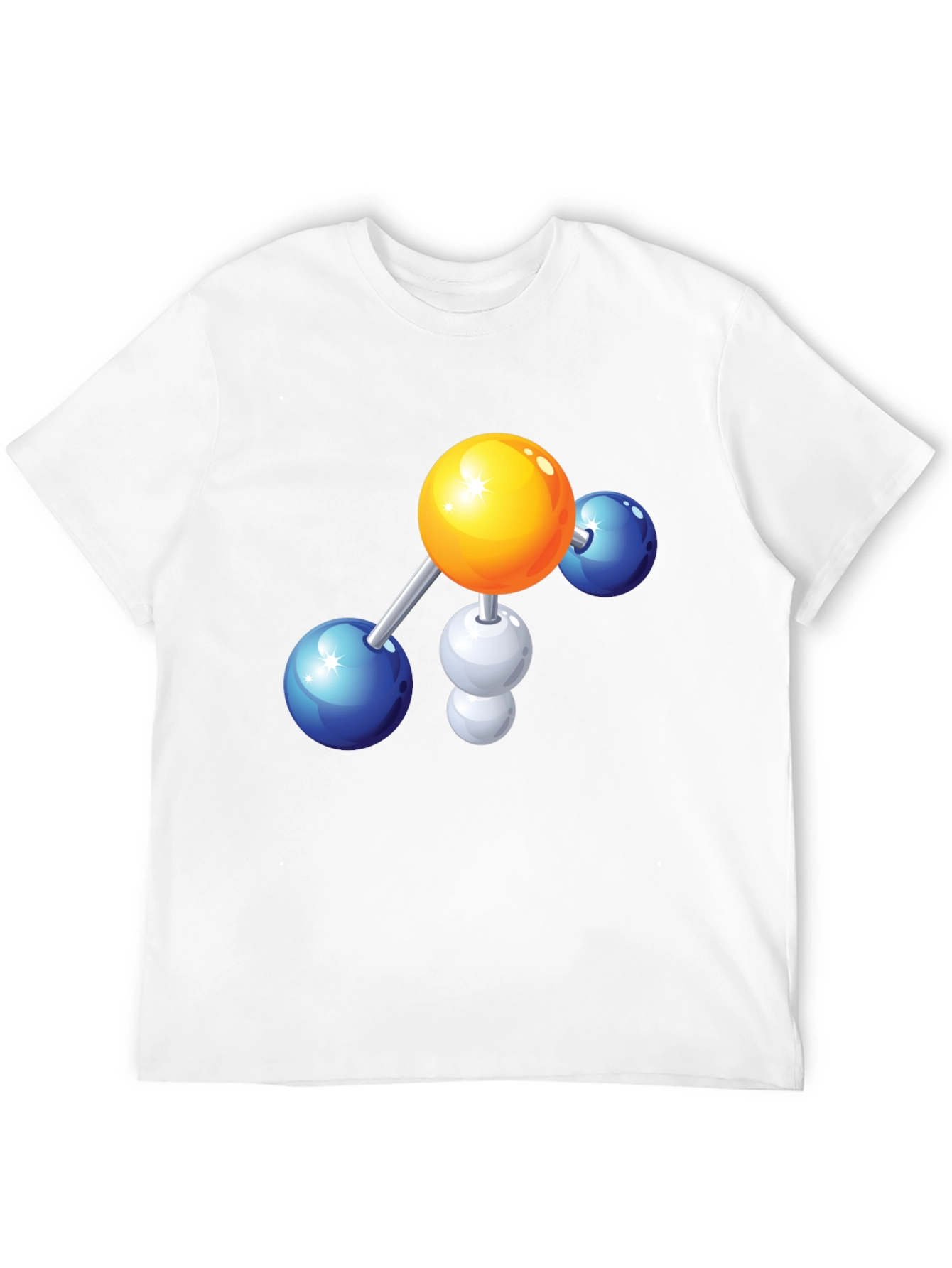 Science Molecule Graphic Tee - Black Cotton T-Shirt