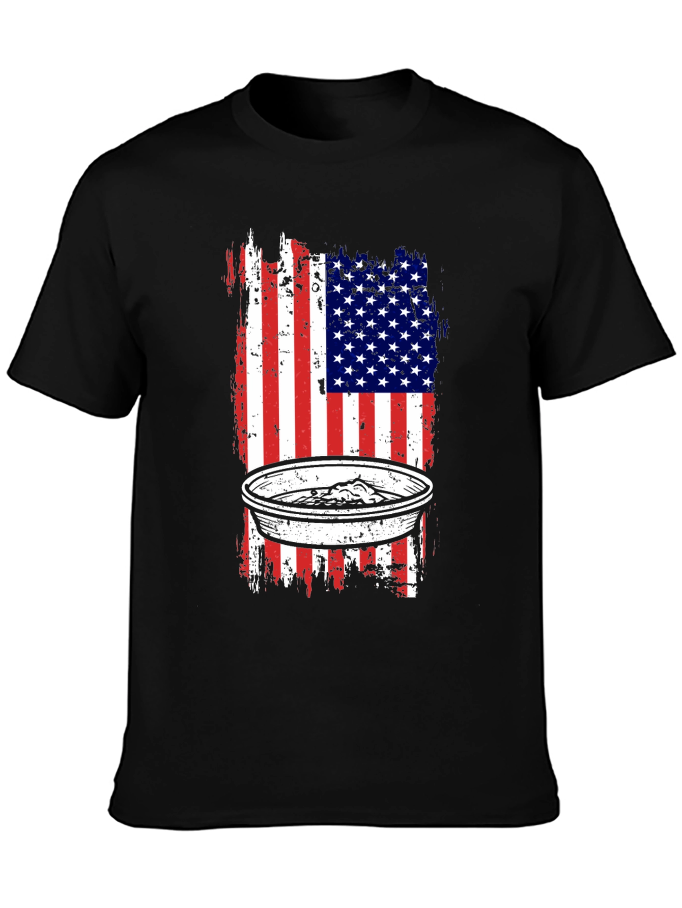 USA Flag Dip T-Shirt - Patriotic Apparel