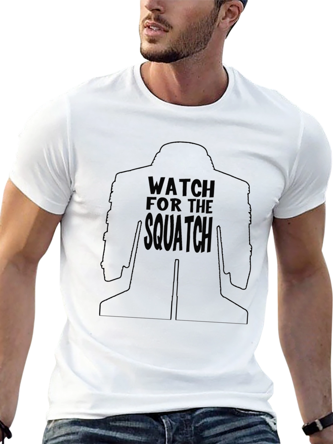Watch for the Squatch Black T-Shirt