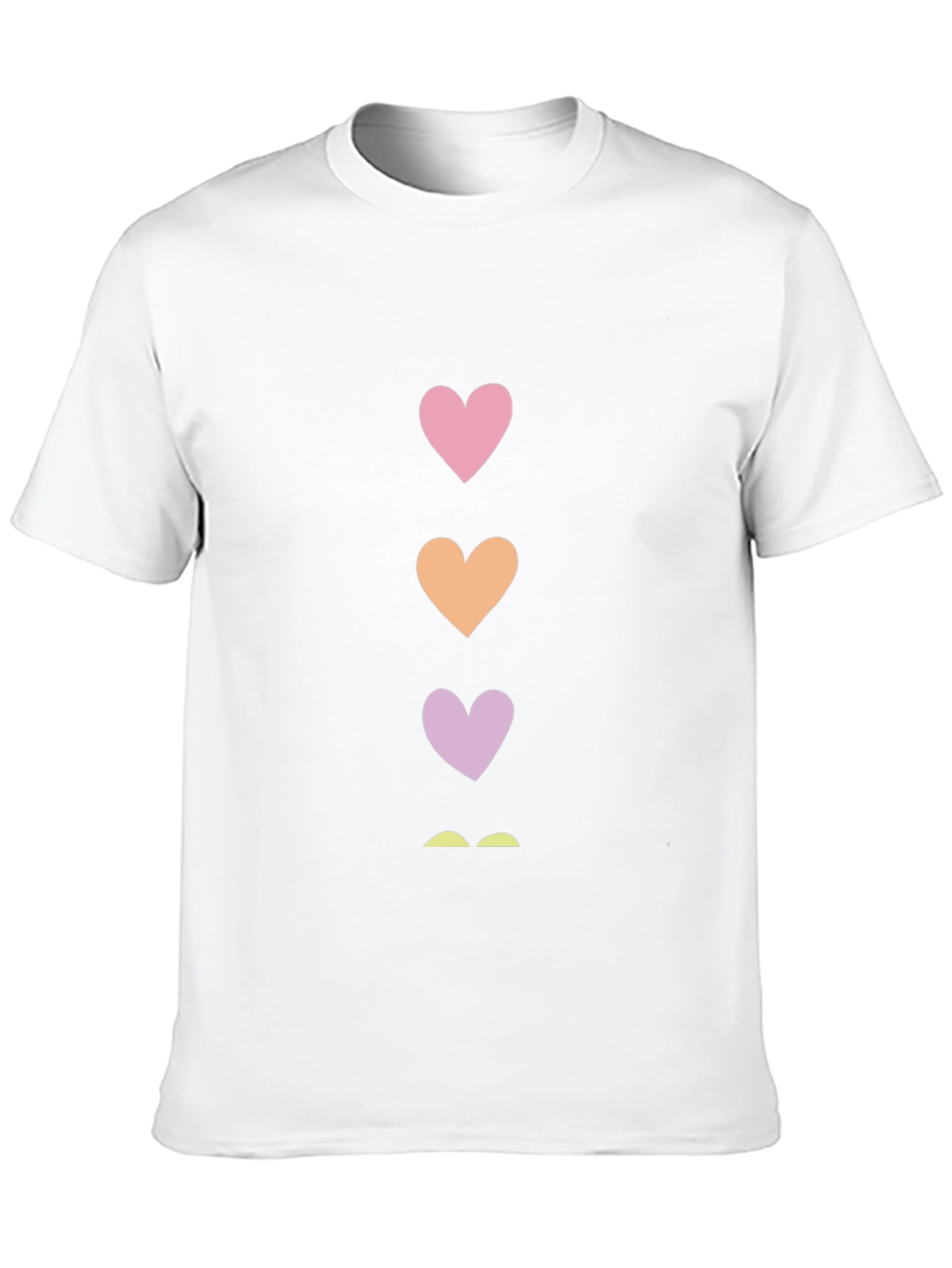 Heart Stacked T-Shirt - Casual Graphic Tee