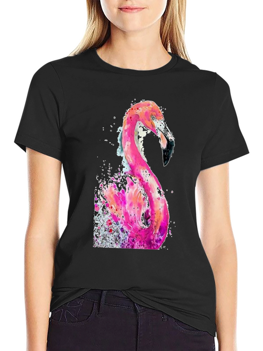 Flamingo Watercolor Graphic T-Shirt