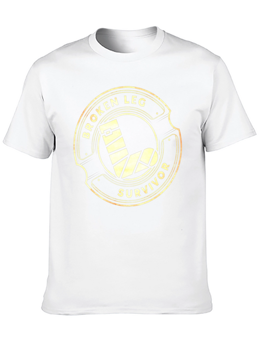 Broken Leg Survivor T-Shirt - Unique Graphic Design