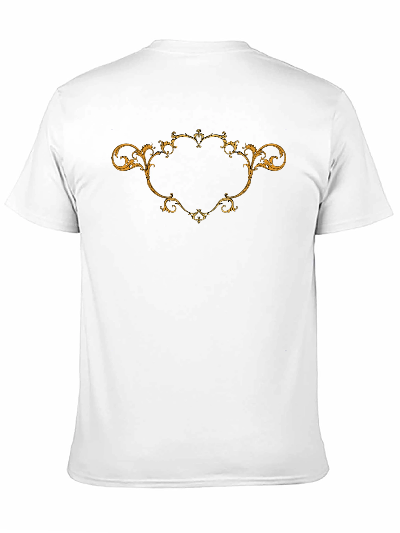Elegant Scrollwork Graphic Tee - Classic Black T-Shirt