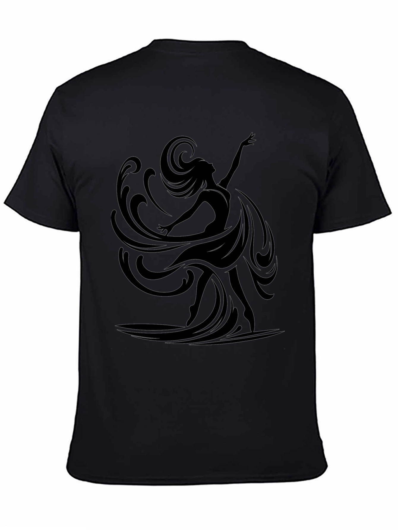 Elegant Dancer Graphic Black T-Shirt
