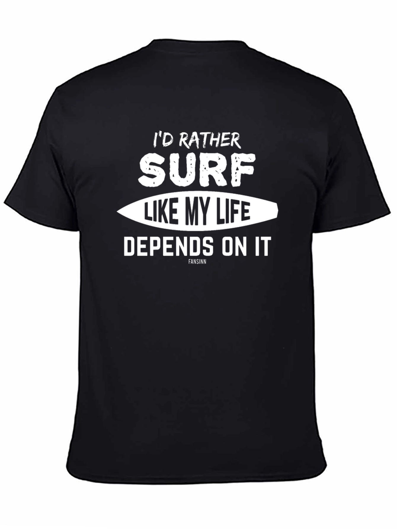 Surf Life T-Shirt - Black Cotton Tee