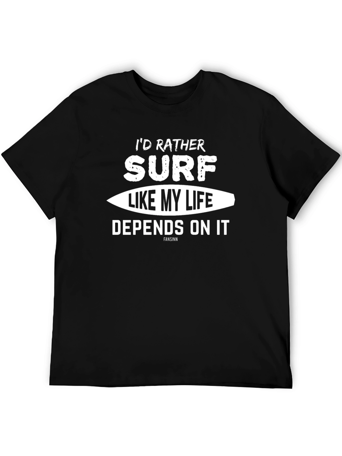 Surf Life T-Shirt - Black Cotton Tee