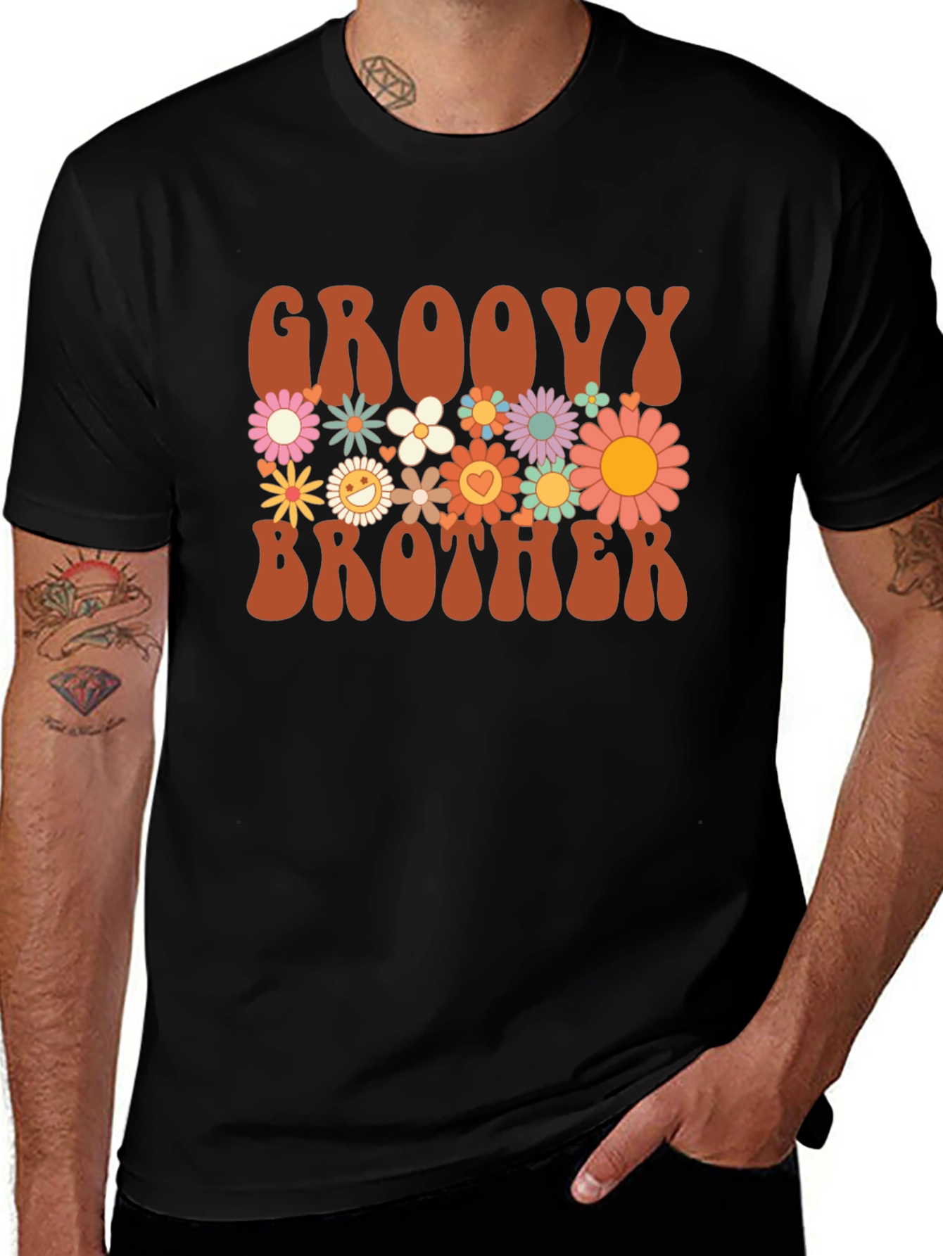 Groovy Brother Floral Graphic Tee