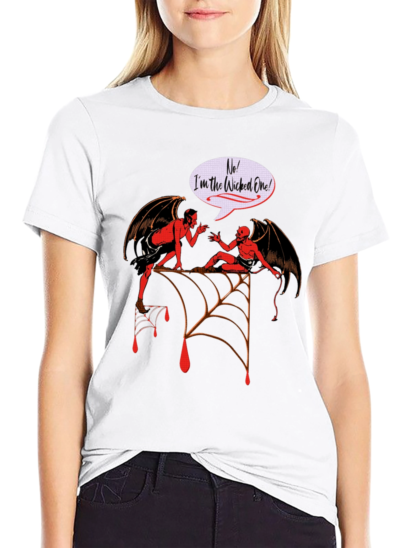 Wicked One Graphic Tee - Halloween Devil Design