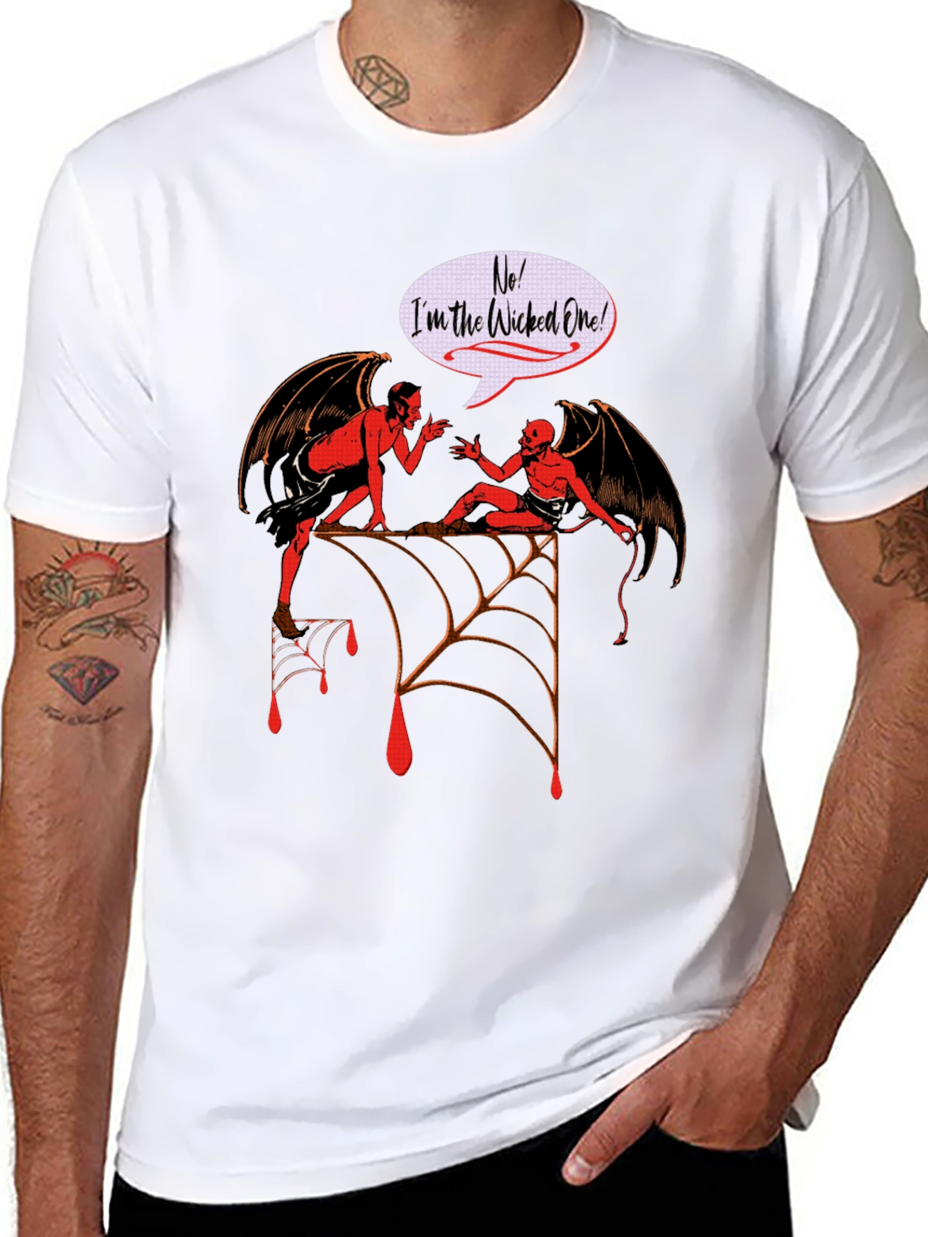 Wicked One Graphic Tee - Halloween Devil Design