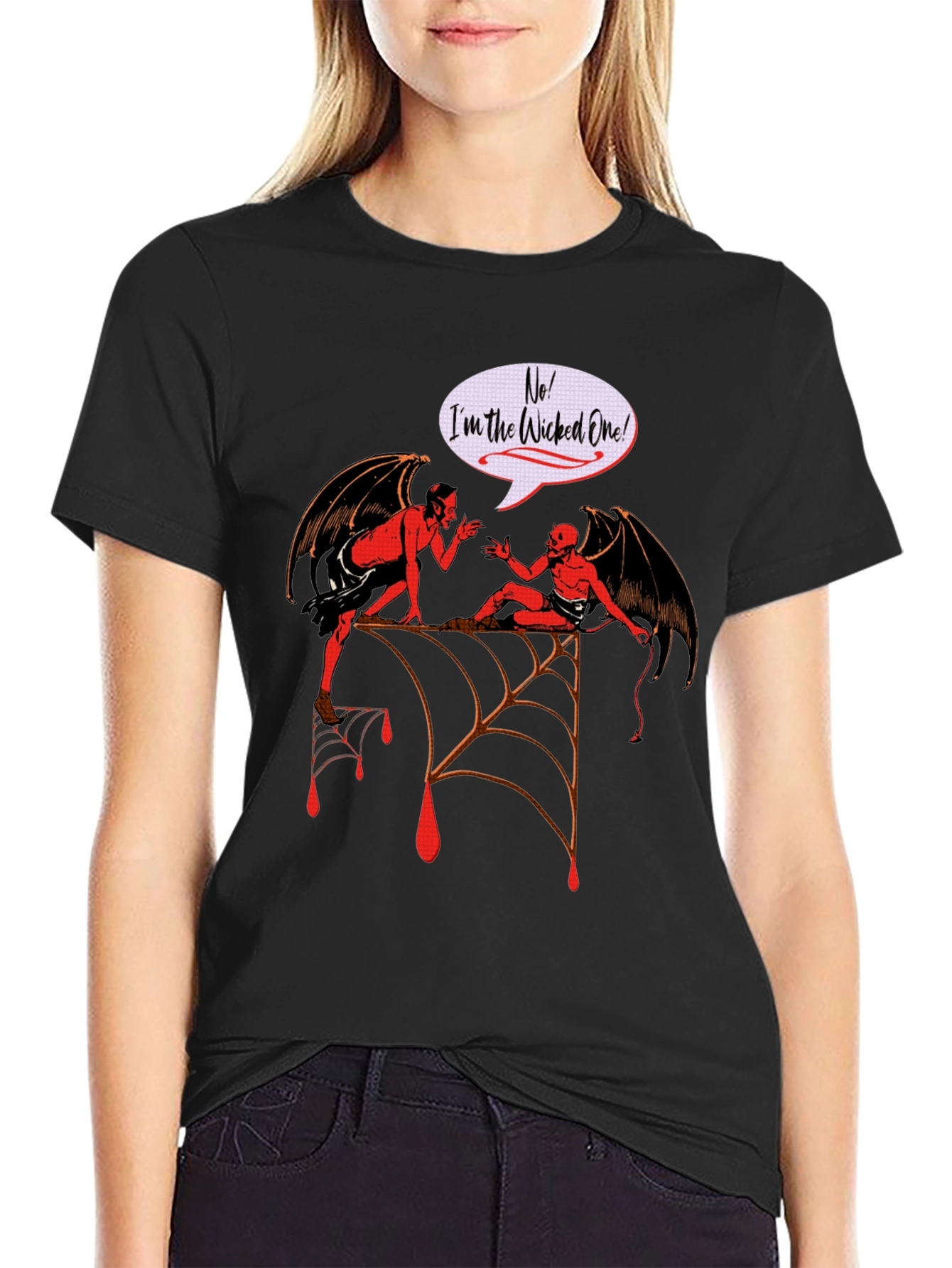 Wicked One Graphic Tee - Halloween Devil Design