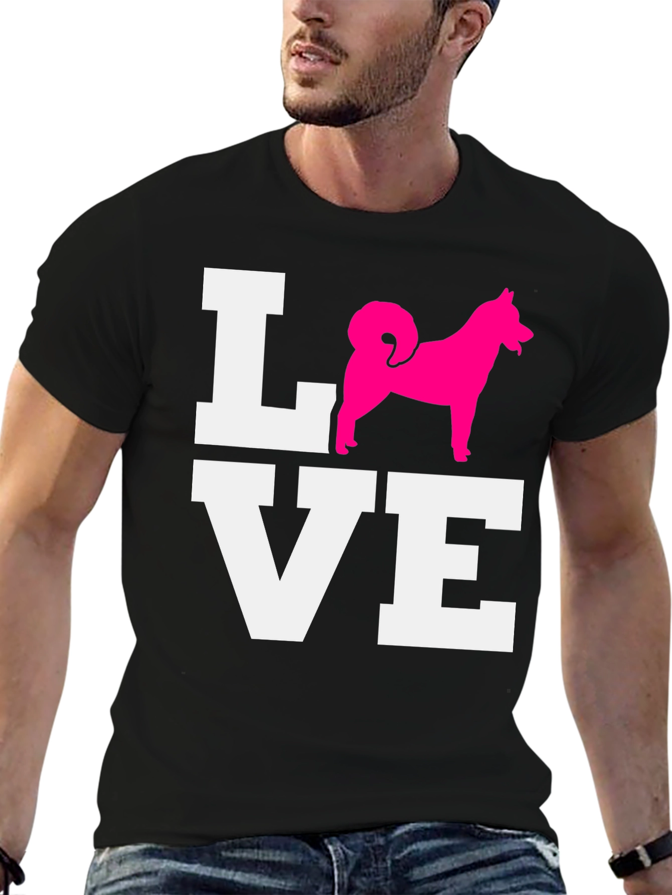 Love Dog Graphic Tee - Black T-Shirt