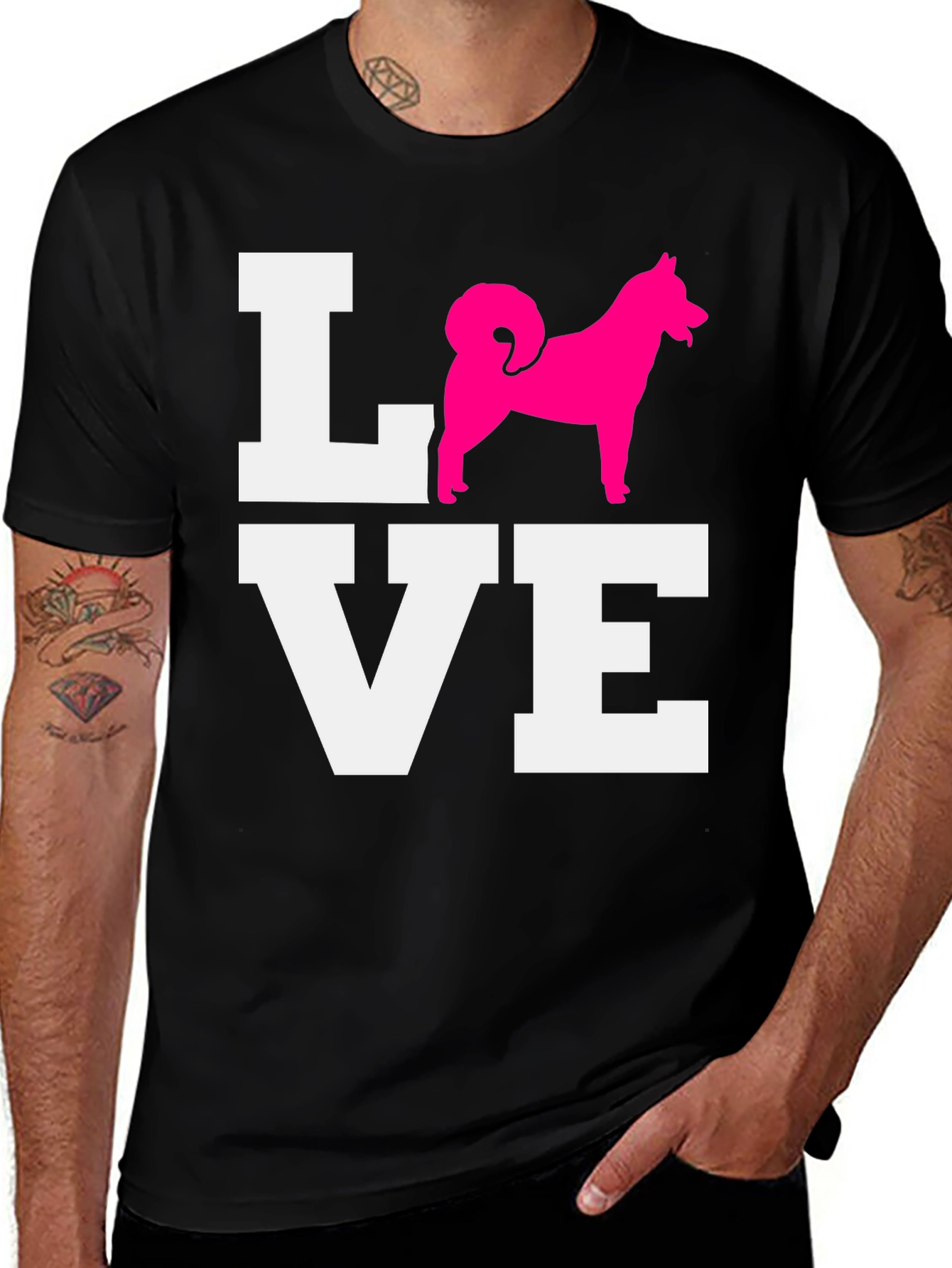 Love Dog Graphic Tee - Black T-Shirt