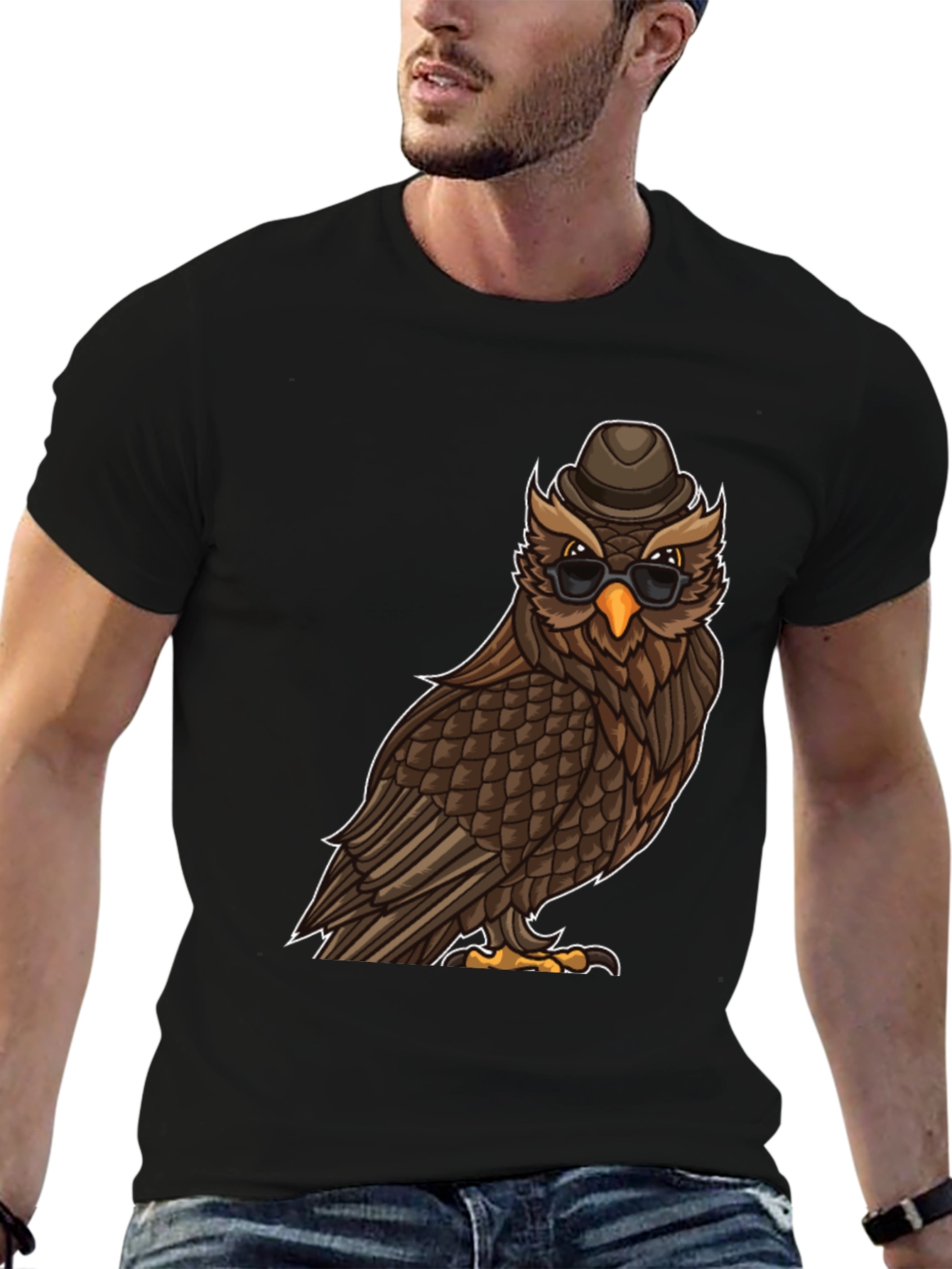Cool Owl T-Shirt with Hat & Shades