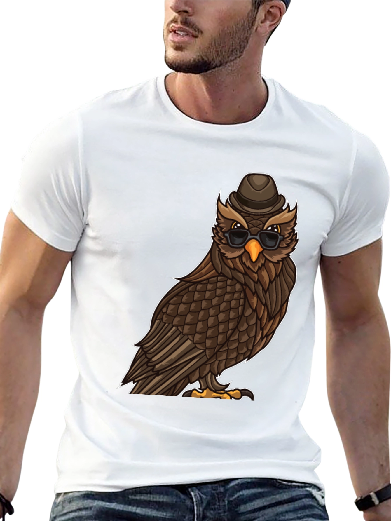 Cool Owl T-Shirt with Hat & Shades