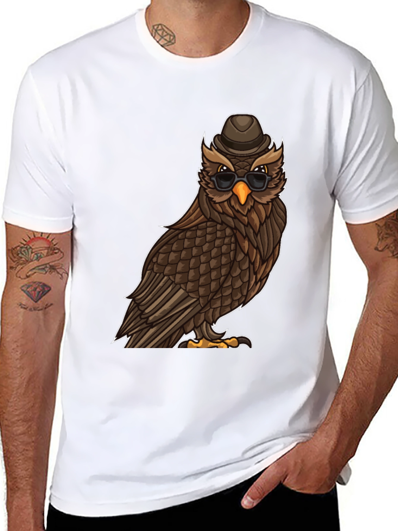 Cool Owl T-Shirt with Hat & Shades