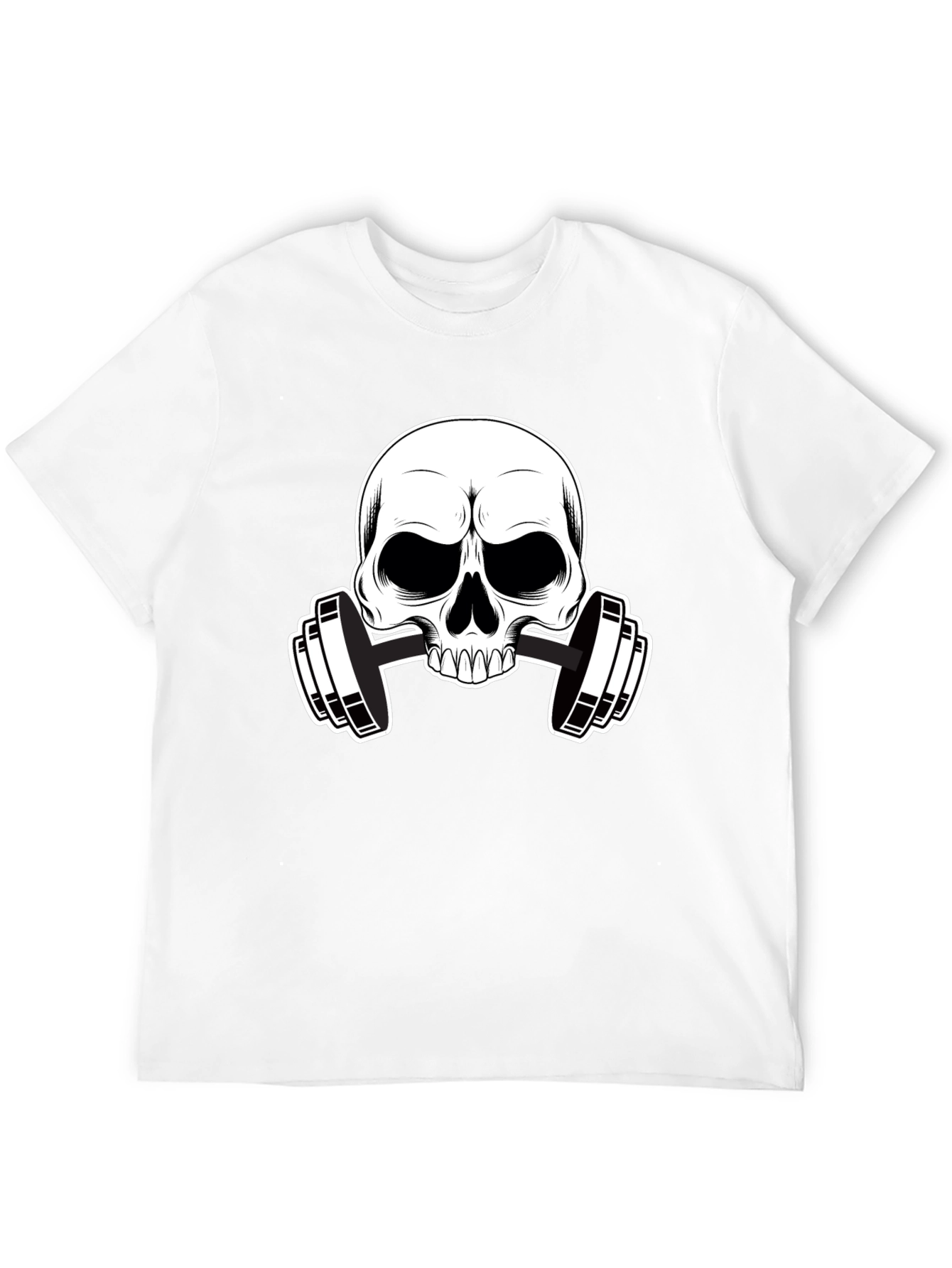 Skull & Barbell Graphic T-Shirt - Gym Ready!