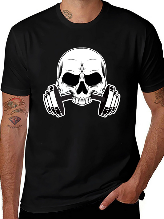 Skull & Barbell Graphic T-Shirt - Gym Ready!