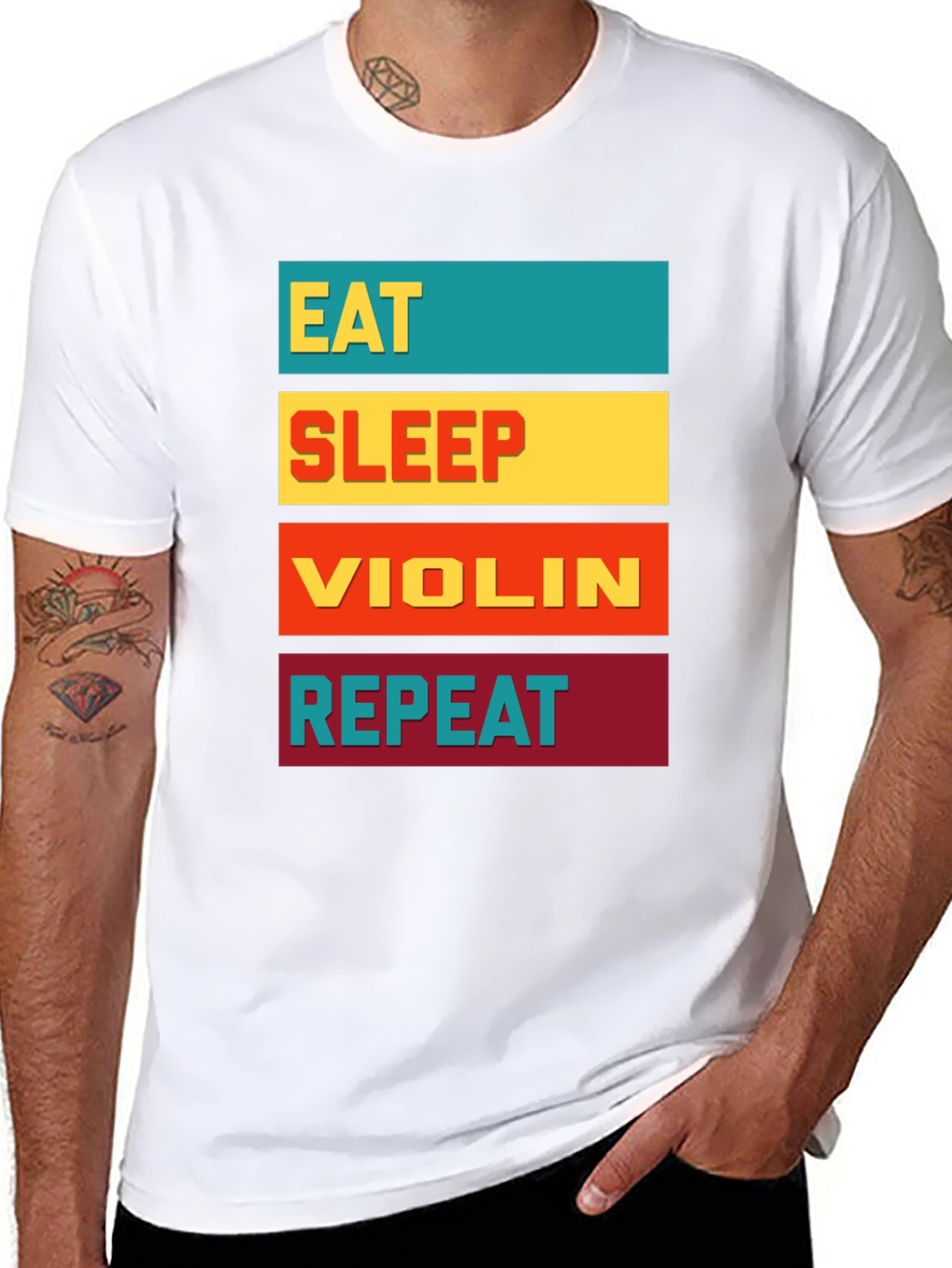 Eat Sleep Violin Repeat Graphic Tee