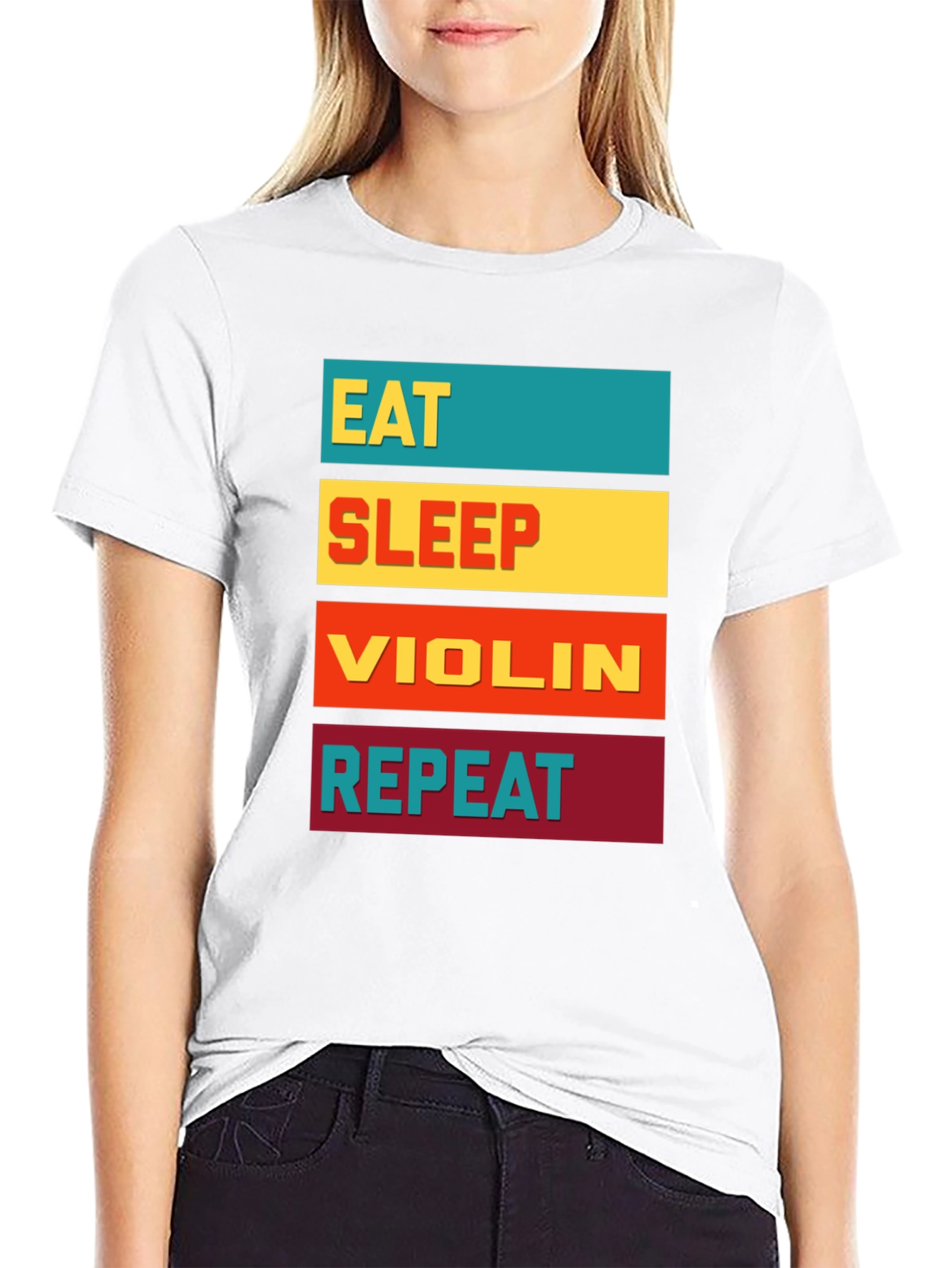 Eat Sleep Violin Repeat Graphic Tee