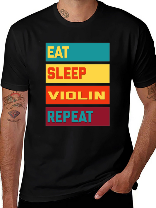 Eat Sleep Violin Repeat Graphic Tee