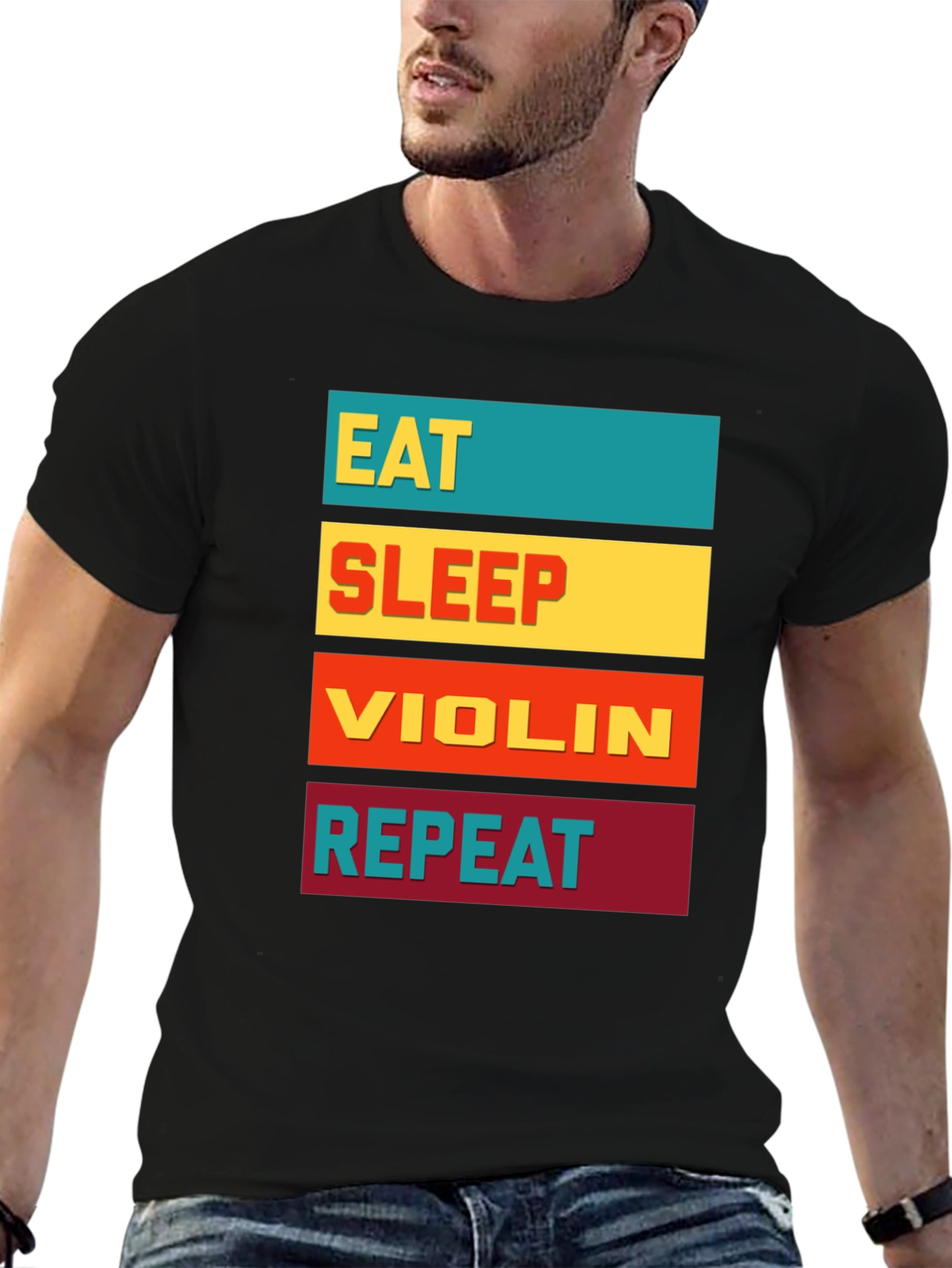 Eat Sleep Violin Repeat Graphic Tee