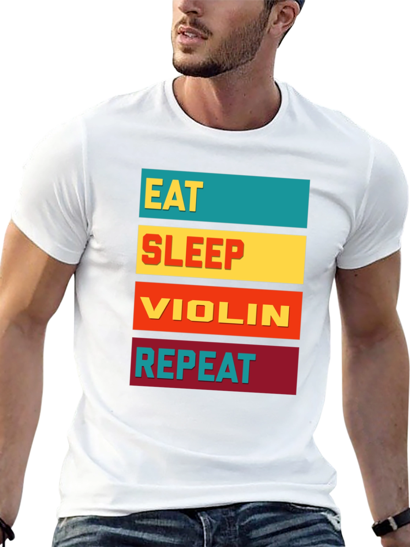 Eat Sleep Violin Repeat Graphic Tee