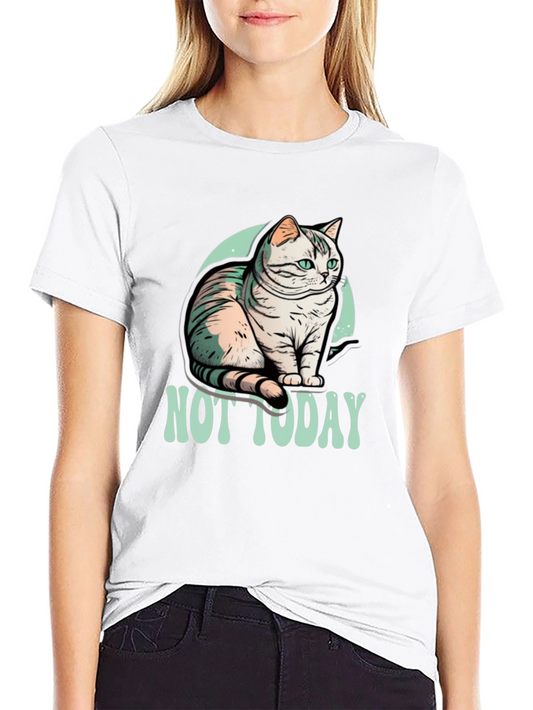 Not Today Cat Graphic T-Shirt