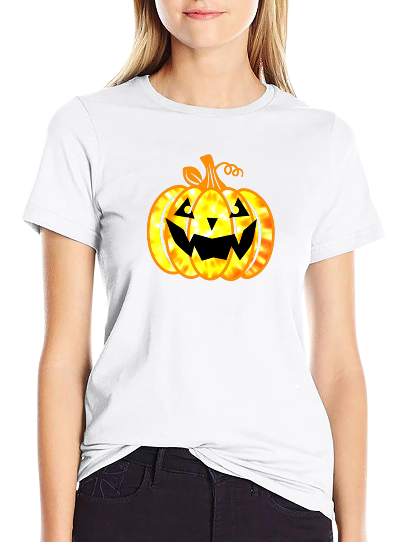 Halloween Pumpkin Graphic T-Shirt - Spooky Season