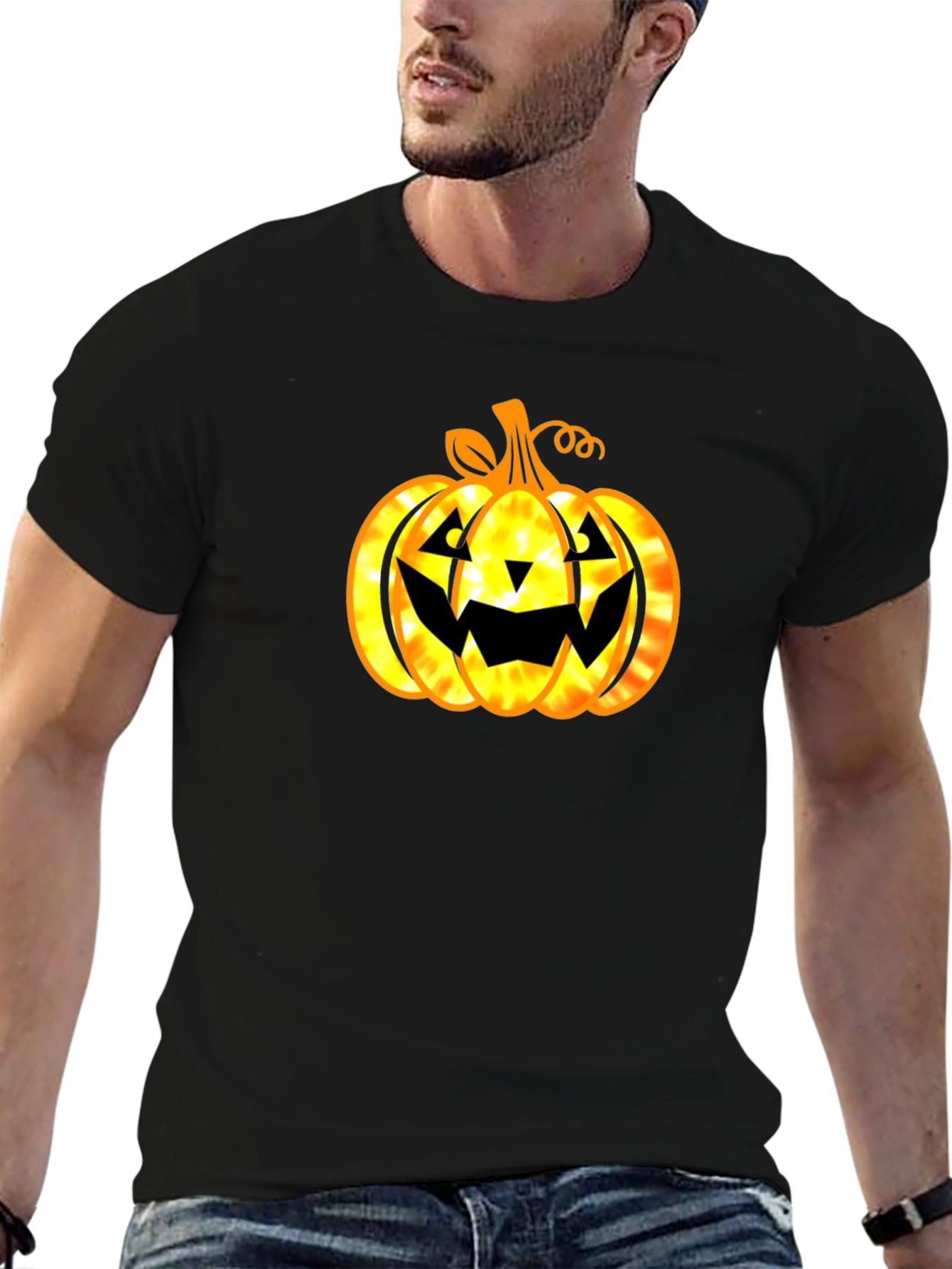 Halloween Pumpkin Graphic T-Shirt - Spooky Season