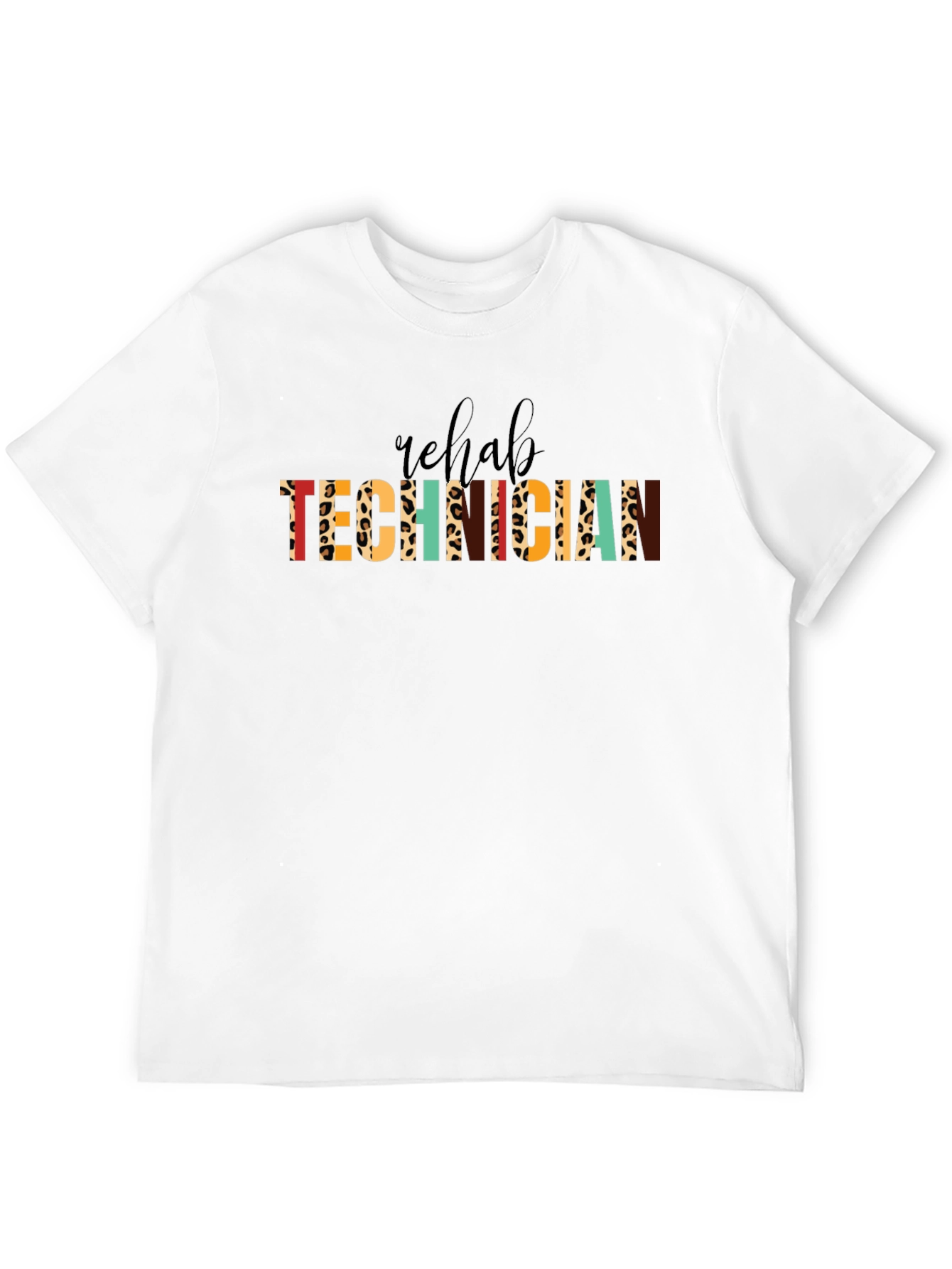 Rehab Technician Leopard Print T-Shirt