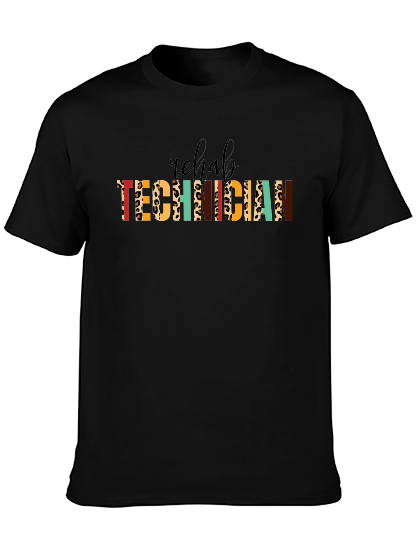Rehab Technician Leopard Print T-Shirt