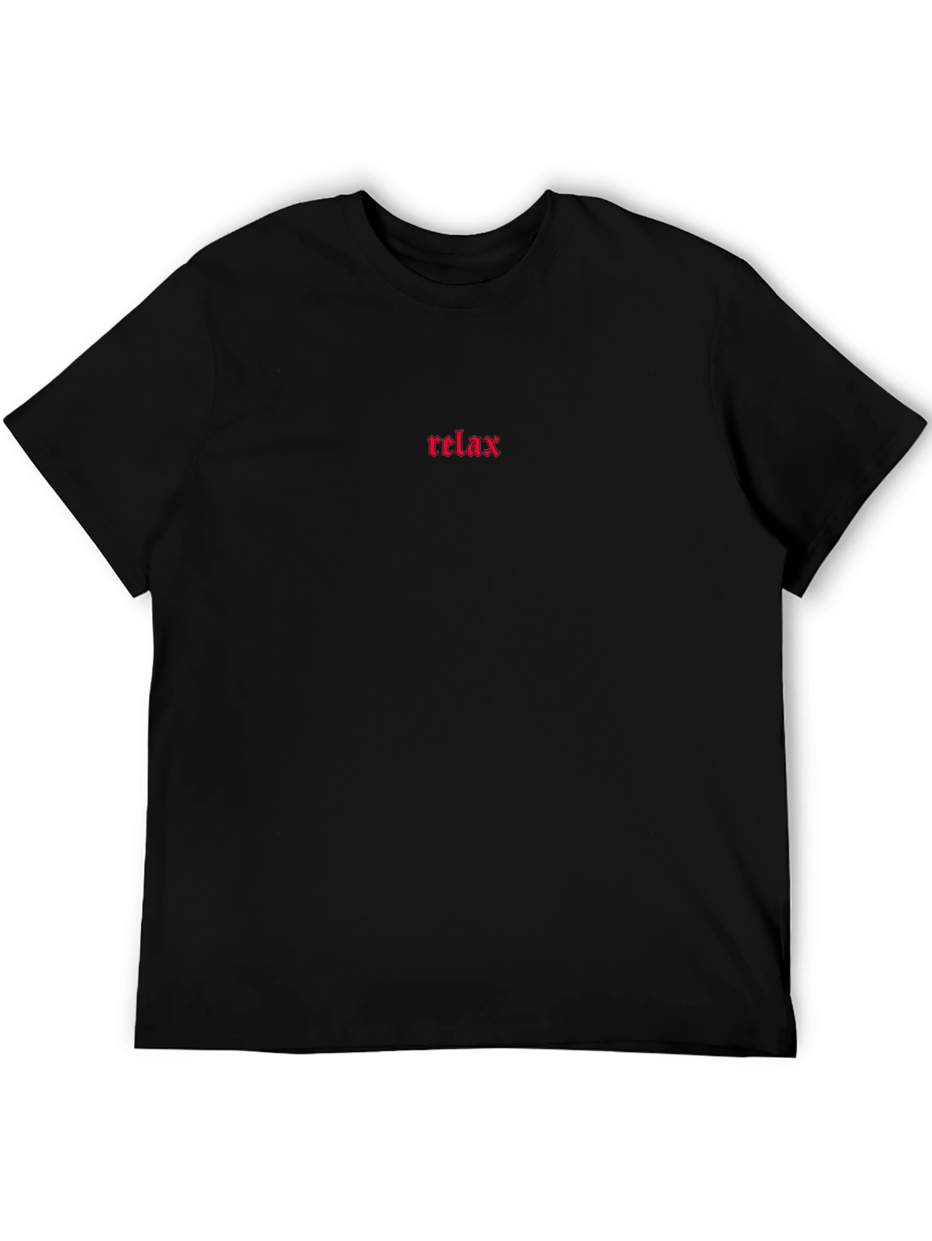 Relax Graphic Tee - Black Casual Comfort