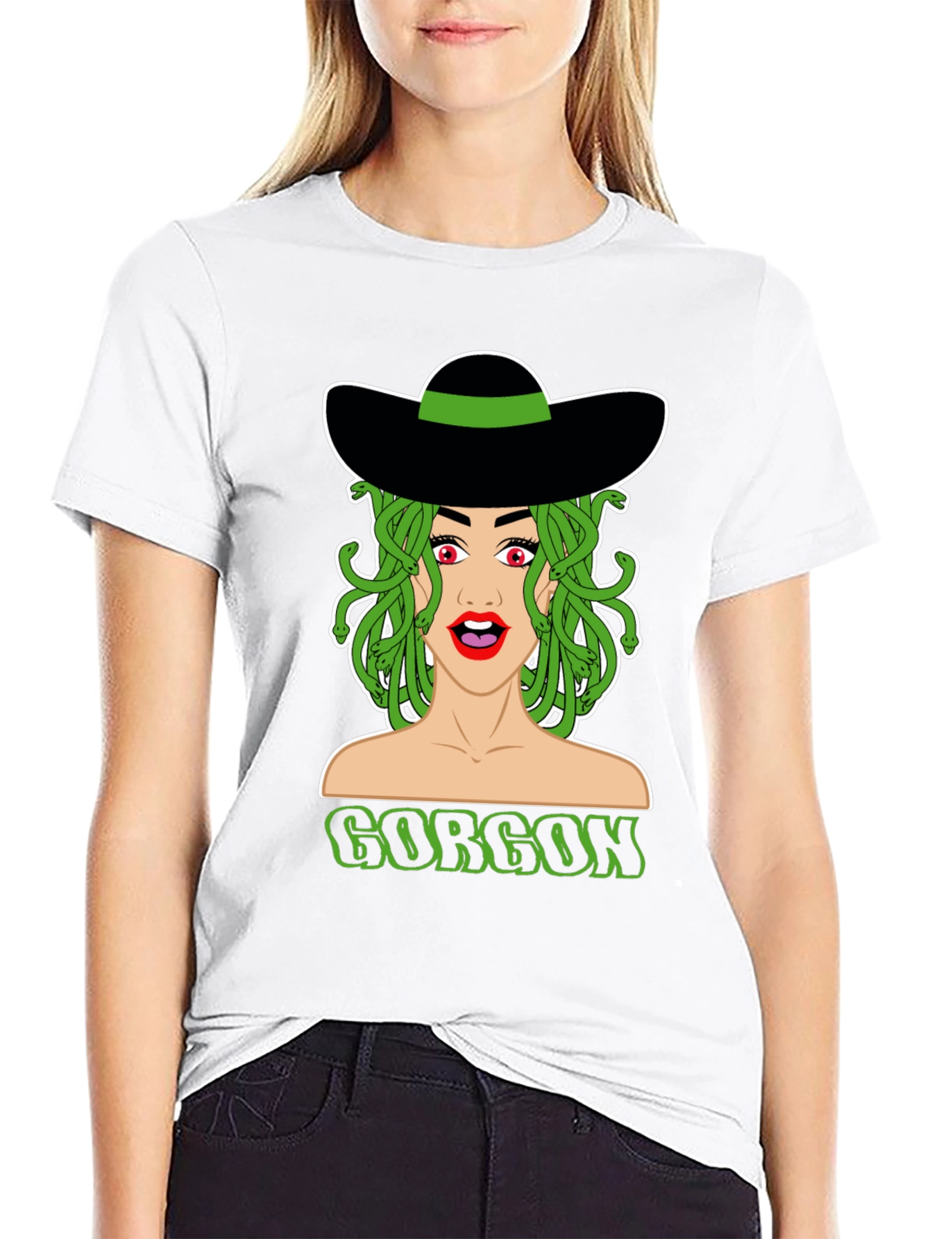 Medusa Gorgon Graphic Tee - Black Cotton T-Shirt