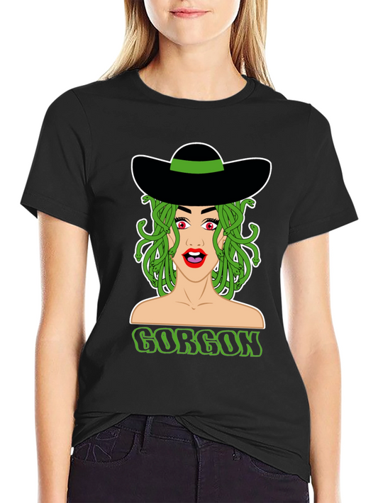 Medusa Gorgon Graphic Tee - Black Cotton T-Shirt