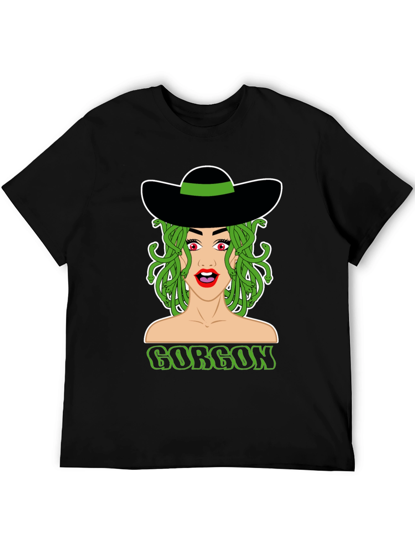 Medusa Gorgon Graphic Tee - Black Cotton T-Shirt