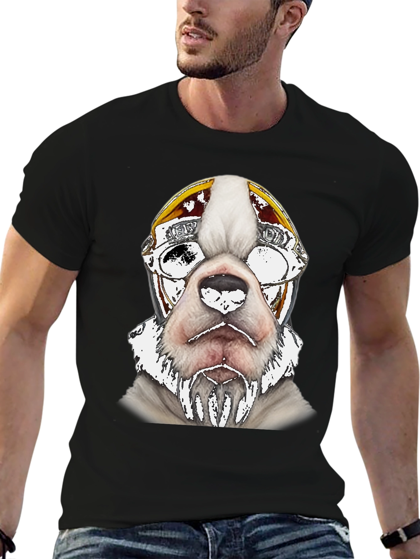 Cool Dog Aviator T-Shirt - Black