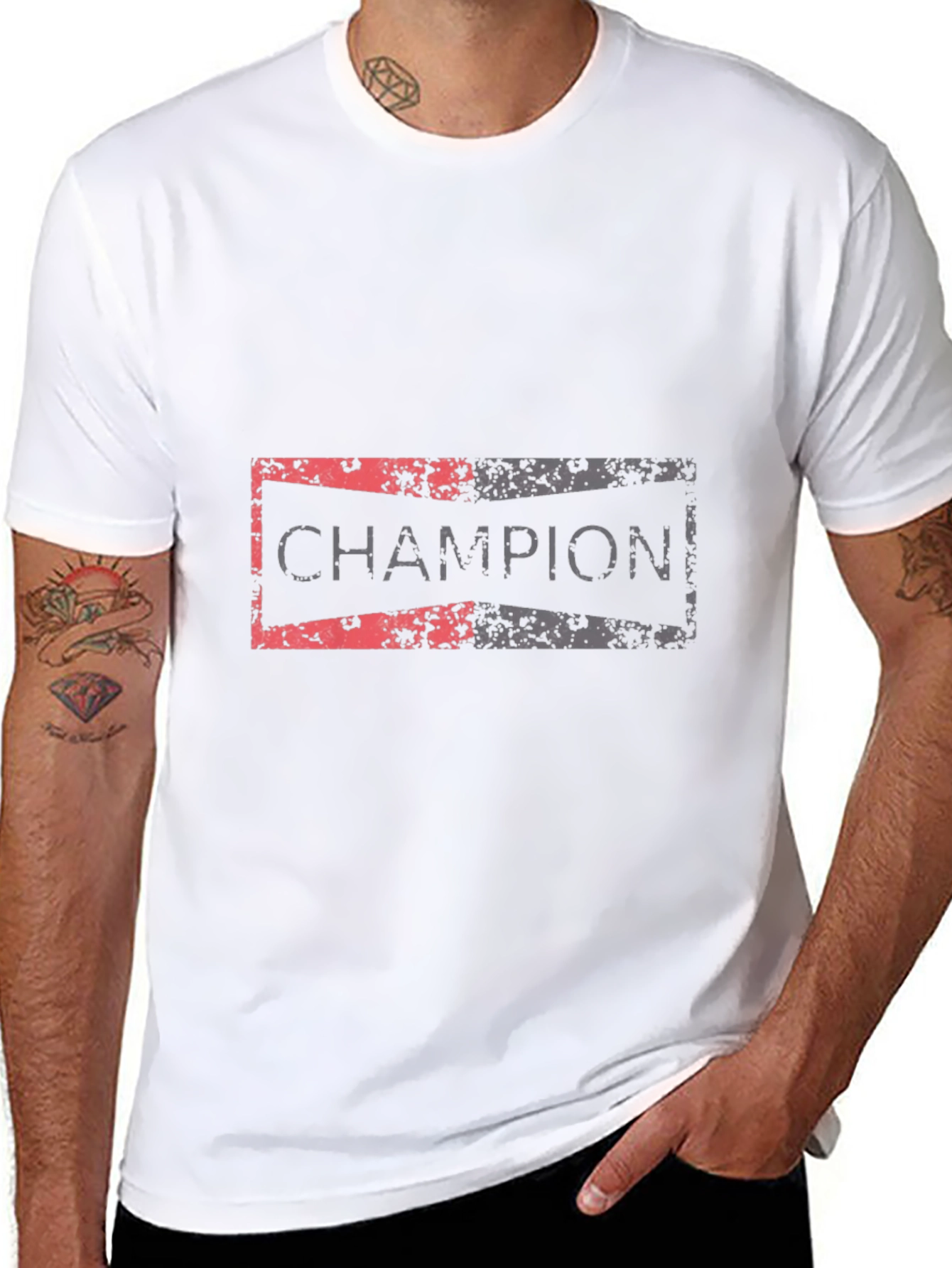 Champion Graphic Print Black T-Shirt