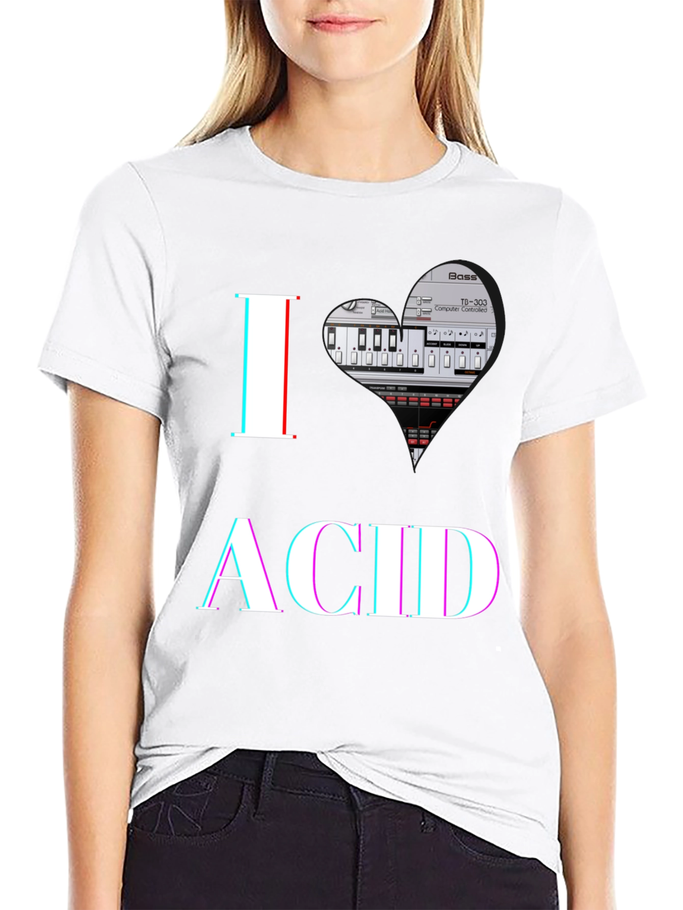 I Heart Acid Techno Music T-Shirt