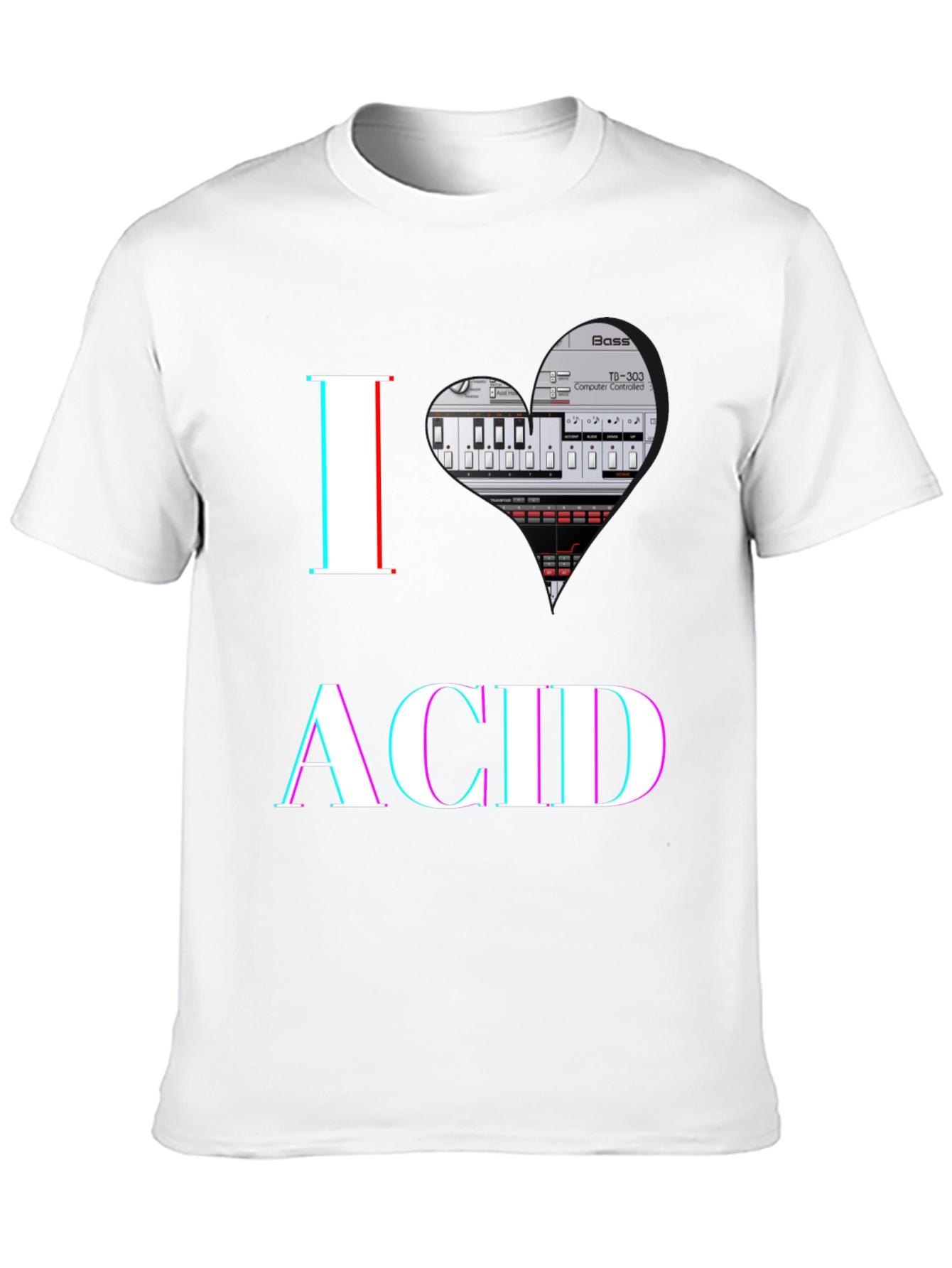 I Heart Acid Techno Music T-Shirt