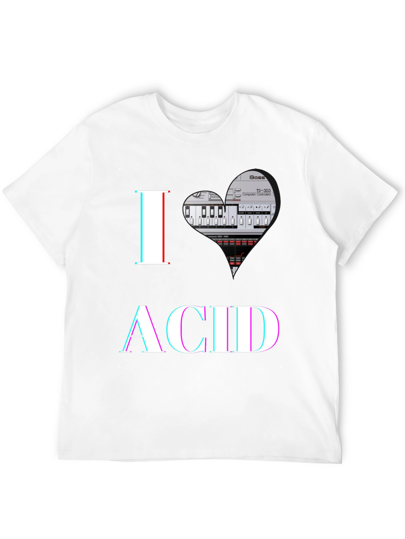 I Heart Acid Techno Music T-Shirt