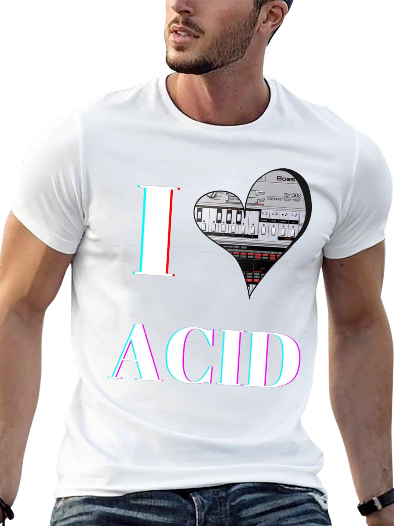 I Heart Acid Techno Music T-Shirt