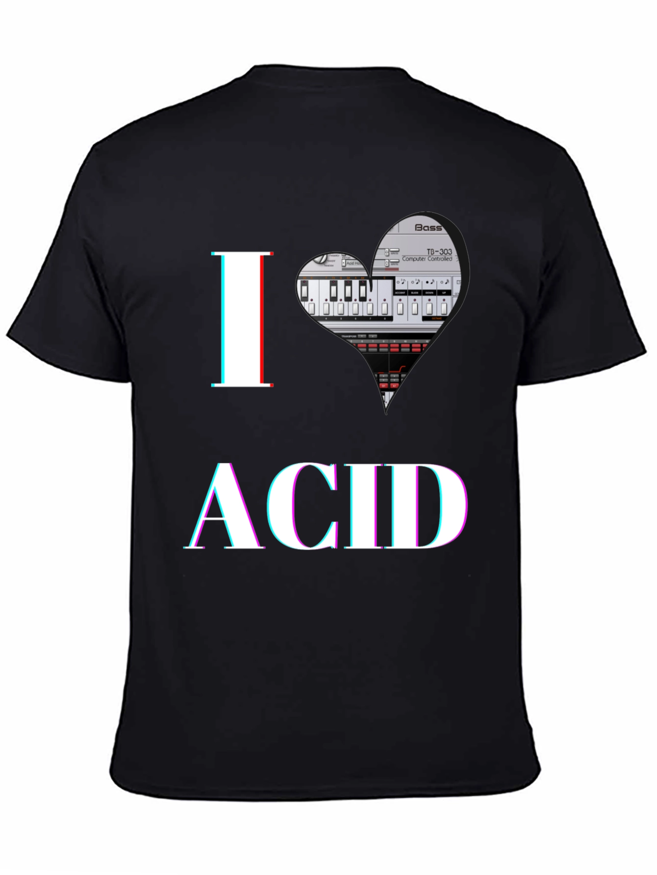 I Heart Acid Techno Music T-Shirt