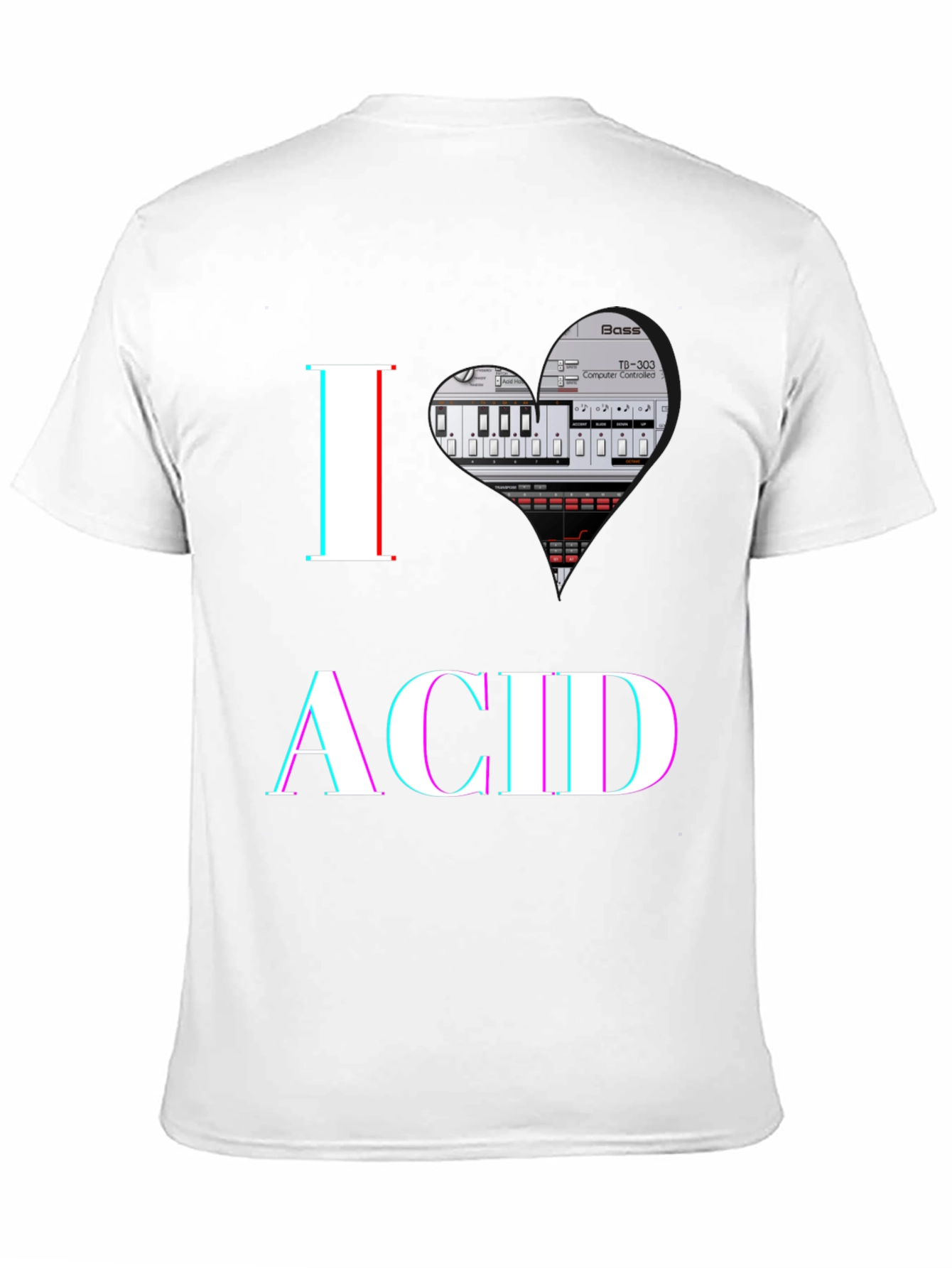 I Heart Acid Techno Music T-Shirt