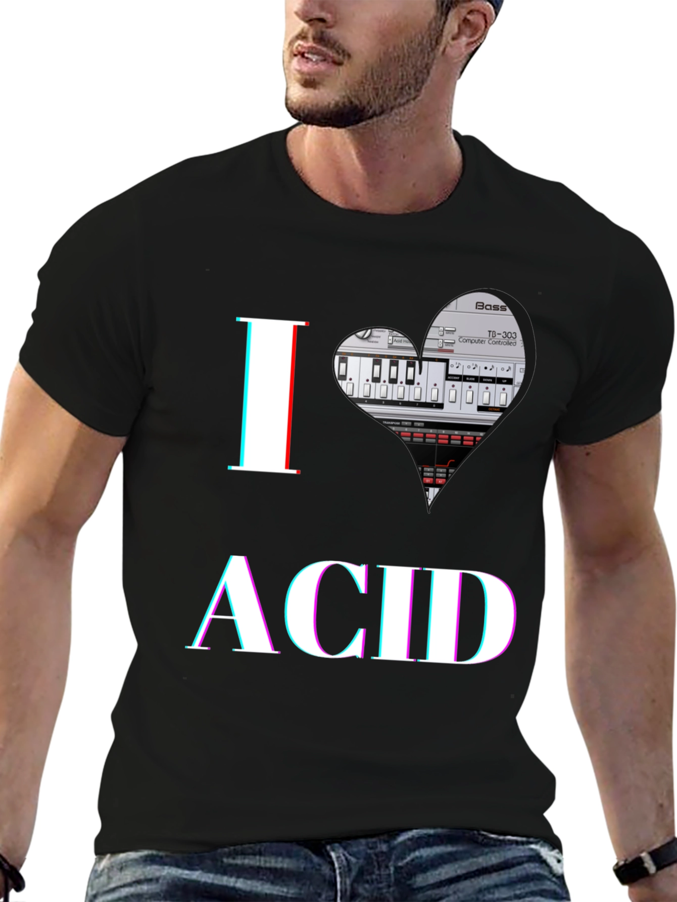 I Heart Acid Techno Music T-Shirt