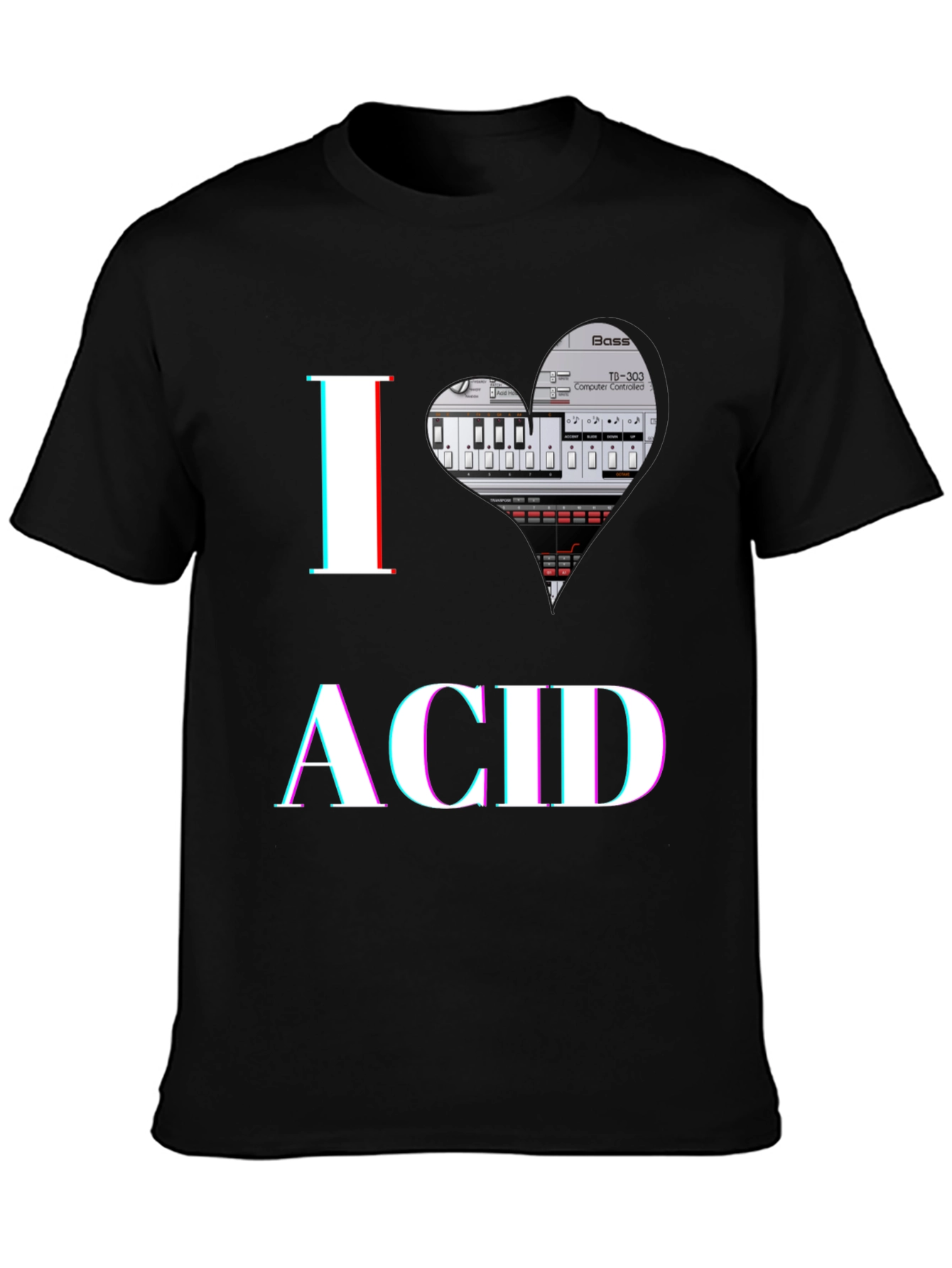 I Heart Acid Techno Music T-Shirt